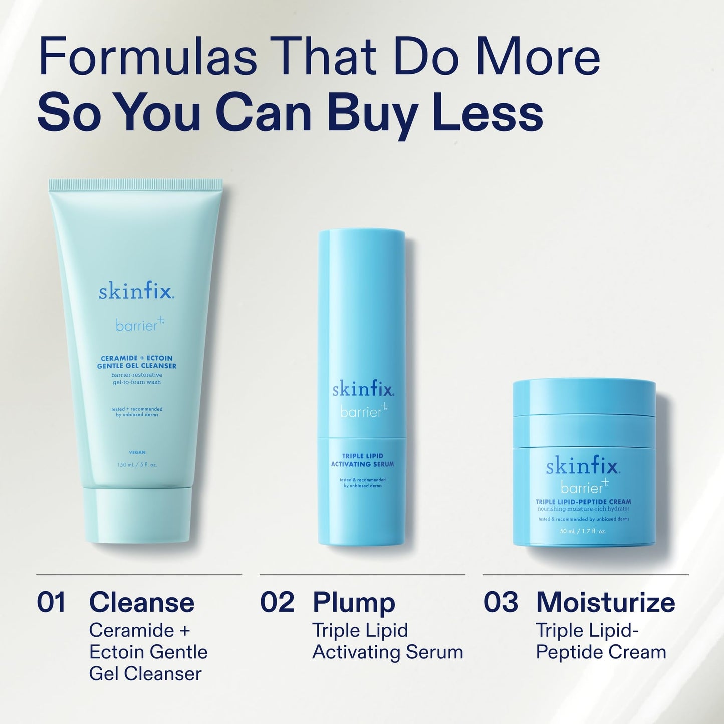 Skinfix Ceramide + Ectoin Gentle Gel Cleanser Mini - 1.5 oz - Removes Makeup & SPF - Cleanses & Hydrates Skin - Vegan, Cruelty Free