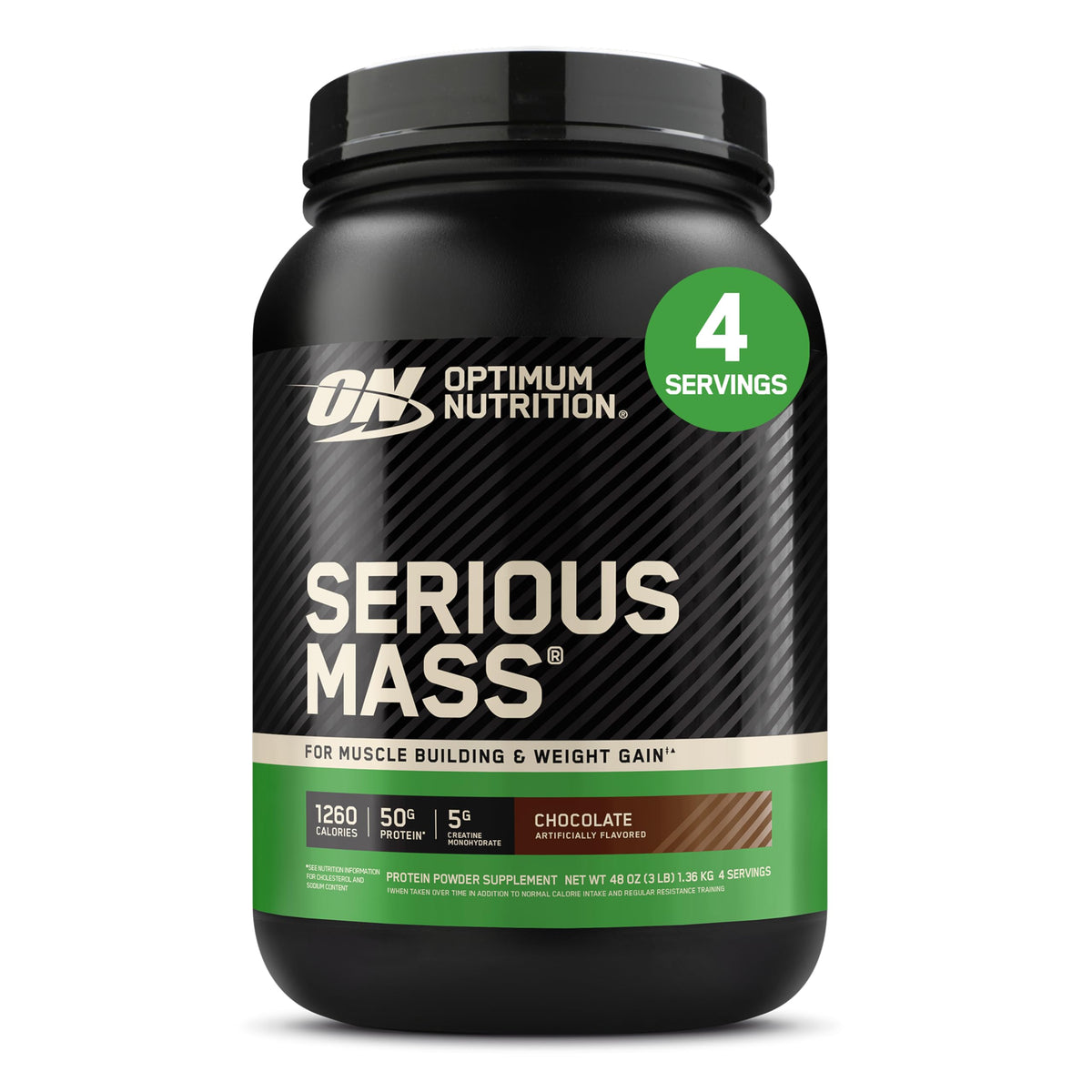 Optimum Nutrition Serious Mass Weight Gainer Protein Powder, Chocolate, 6LB