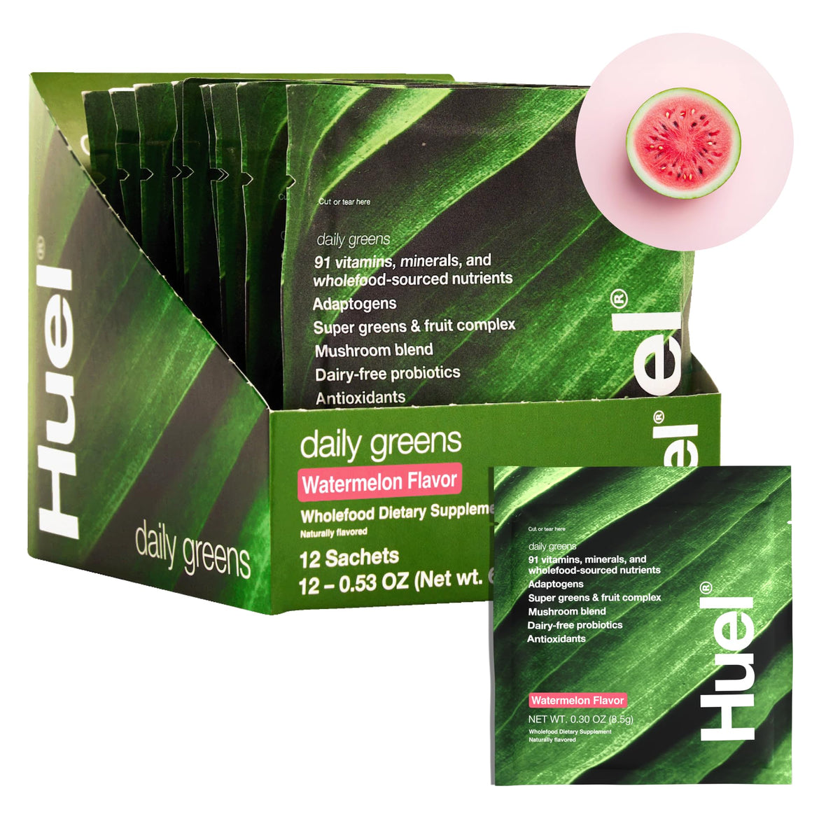 Huel Daily Greens Ready-to-Drink | Superfood Super Greens | 4g Fiber