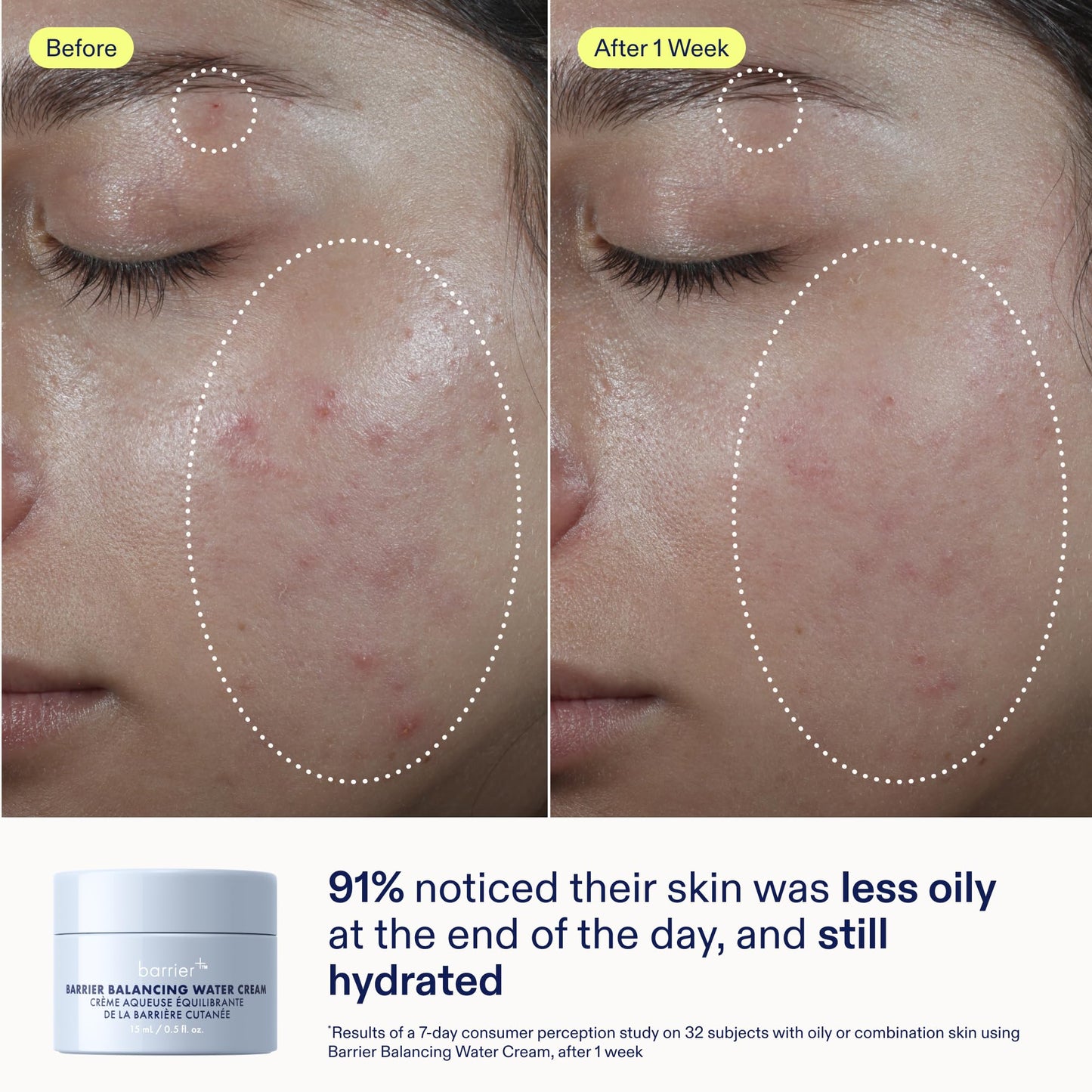 Skinfix Balancing Cleanse + Moisturize Set with Hyaluronic Acid - Includes Mini Ceramide + Ectoin Gentle Gel Cleanser (1.5 fl oz) & Mini Barrier Balancing Water Cream (0.5 fl oz) - Vegan, Cruelty Free