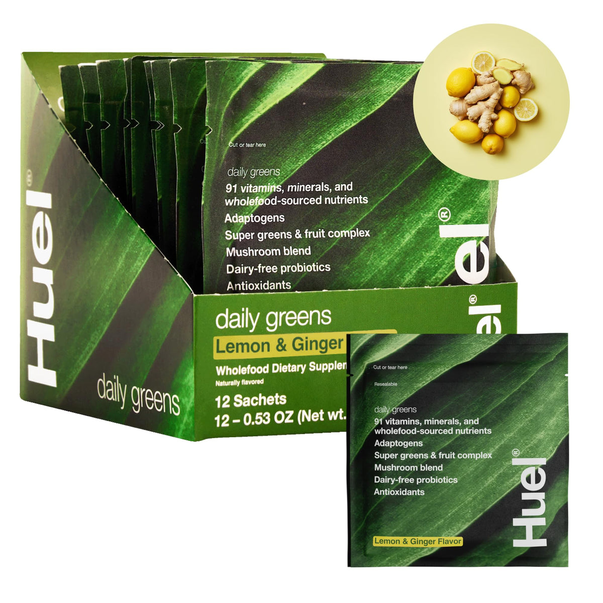 Huel Daily Greens Ready-to-Drink | Superfood Super Greens | 4g Fiber