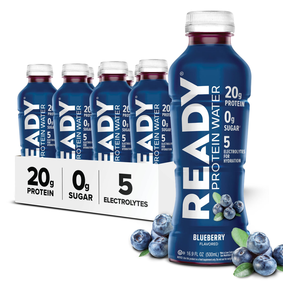 Ready Clear Protein Water, Mixed Berry, 20g Whey Protein Isolate, 12 Pack