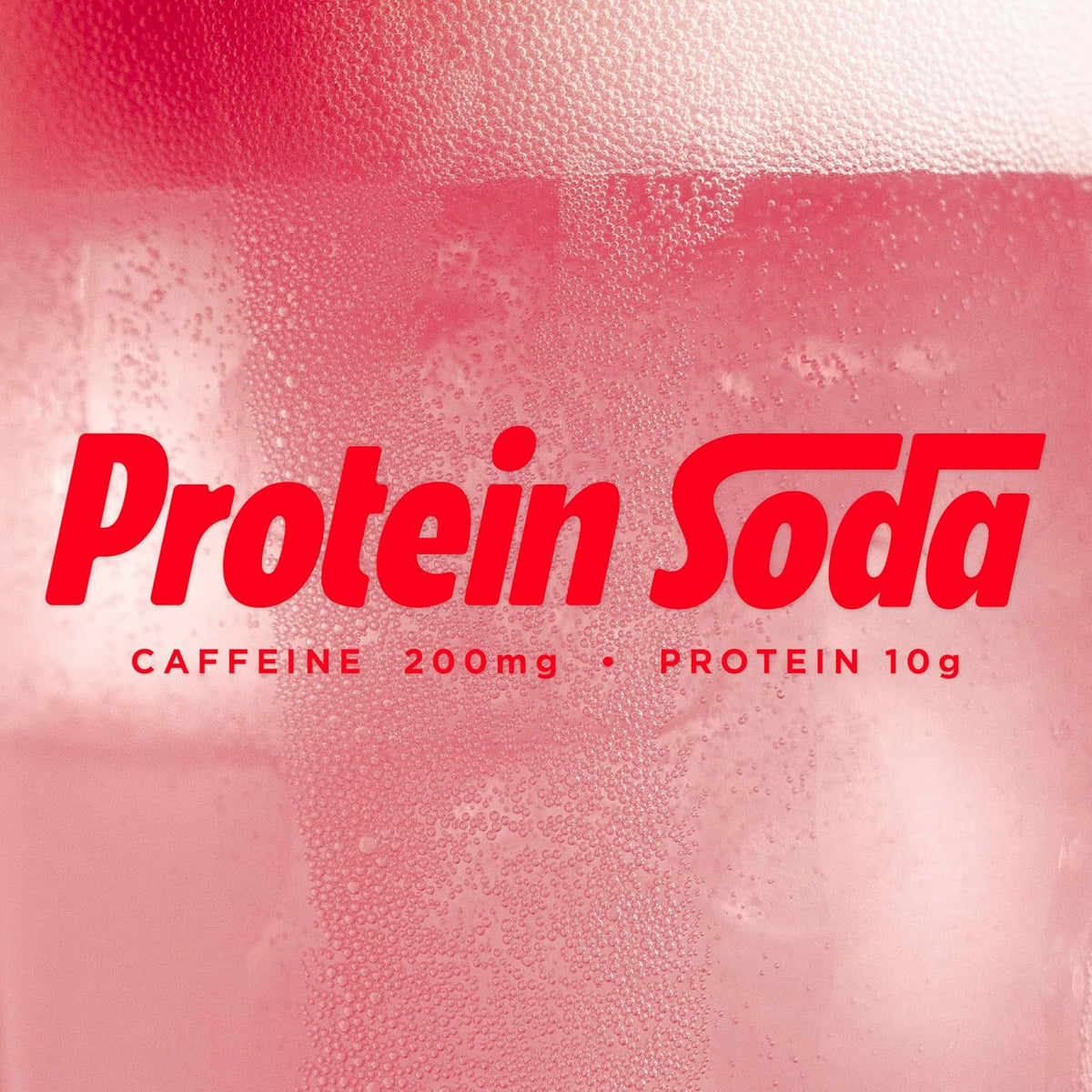 Barebells Protein Soda Wild Strawberry, 10g Protein, 200mg Caffeine, Sugar Free Energy Drink, 12 fl oz (12-pack)